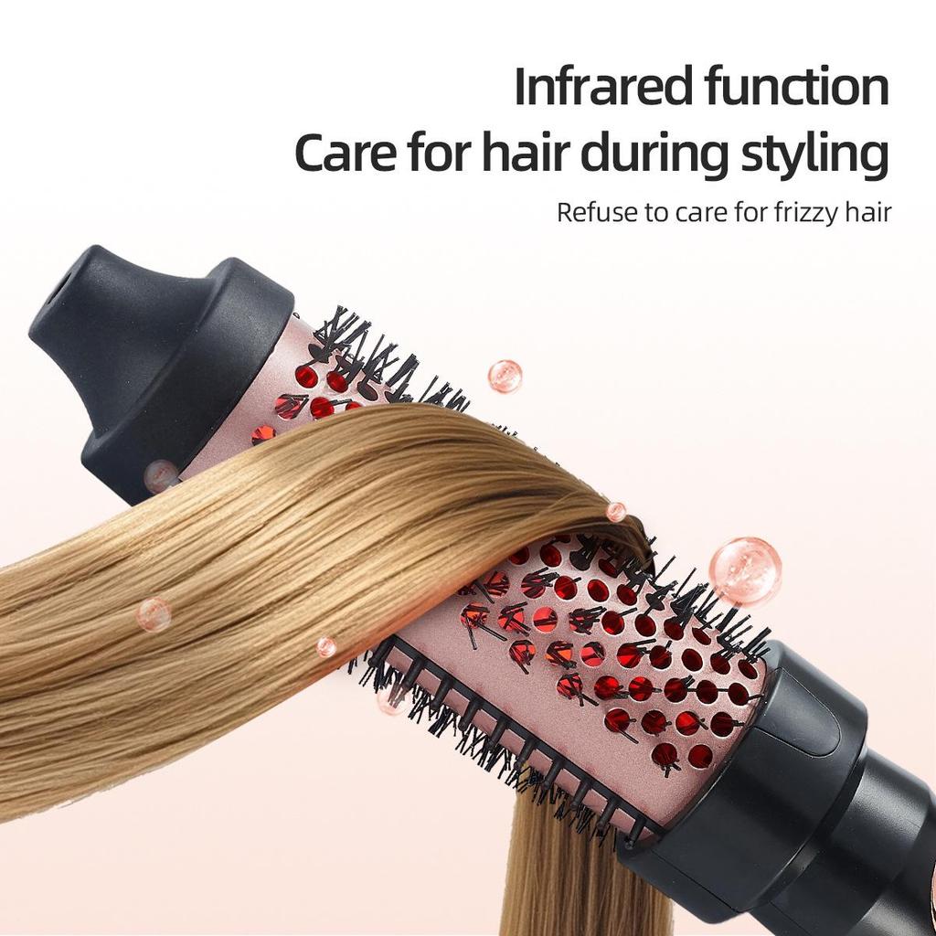Infrared Fluffy Comb: 2-in-1 Electric Curling and Straightening Comb for Women.