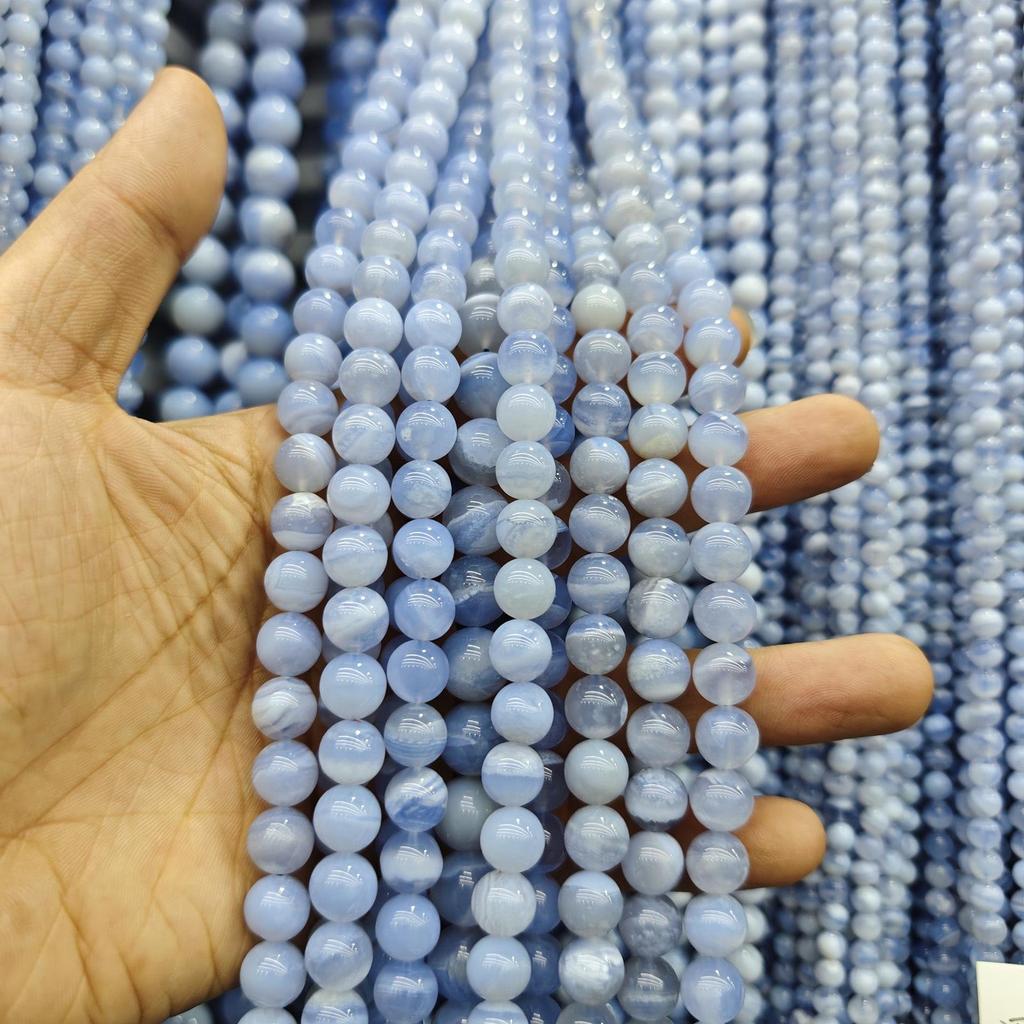Blue Series Aquamarine & Blue Lace Agate Natural Stone Beads for DIY Jewelry