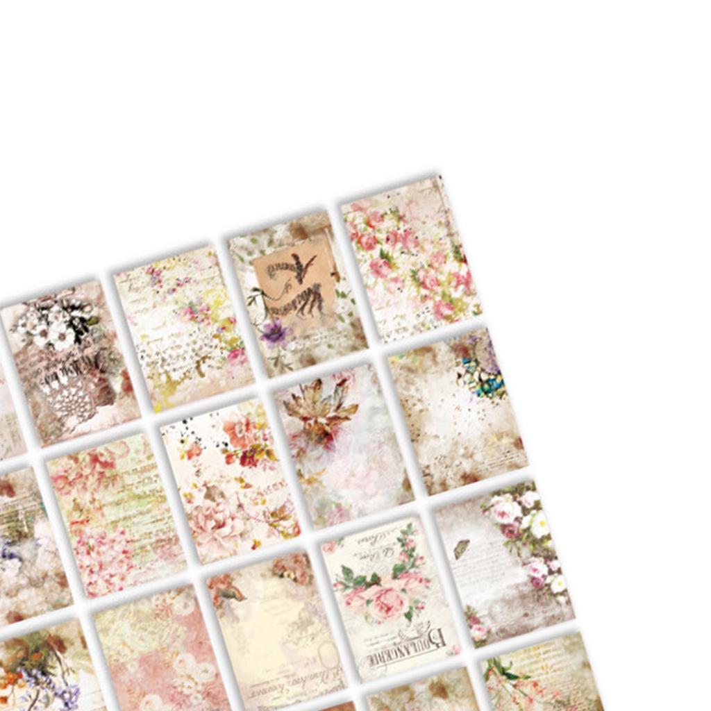 100 Sheets Vintage Scrapbook Paper Decorative Aesthetic Journaling Background Paper for DIY Planner