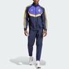 New Adidas Real Madrid Woven Track Top Retro Sports Stand Collar Jackets Men's Ink Blue IU2078