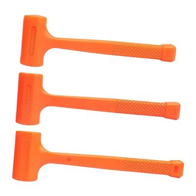 Shock Absorbing Rubber Hammer In Orange For Mechanics Craftsmanship Precise Metalwork And Construction Workshop Use