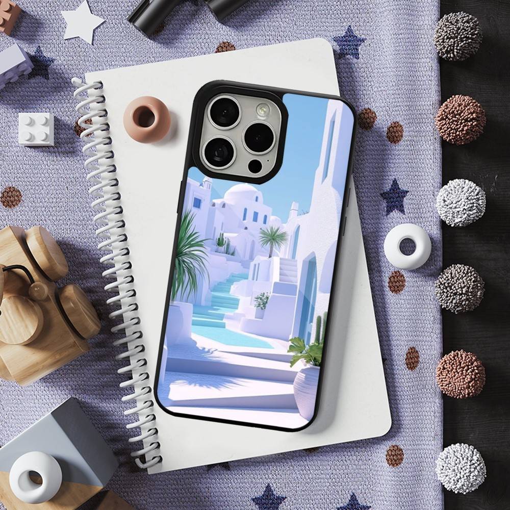 

Painted Art House Scenery Case For iPhone Mini,13,15,Pro,Max,For Magsafe,17,14,Plus,12,11,16,Magnetic Wireless Charging iPhone13PRO