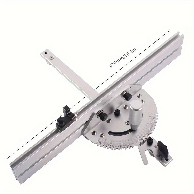 Precision Miter Gauge Kit, 27 Position Angle Stops, with Fence & Limit Stopper – For Compatible 3/4"x3/8 Table Saws DIY Desktop