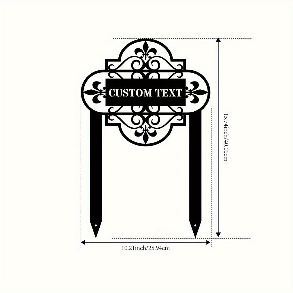 

Metal Yard Art Garden Stakes Custom Address Sign Outdoor Decor TYDZ003053