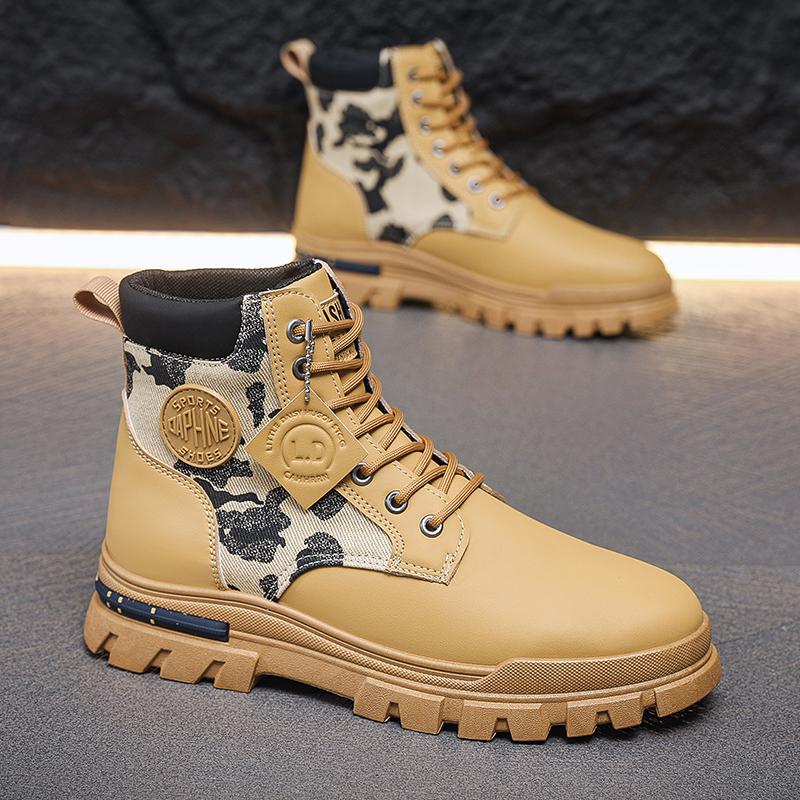 Men's High-top Casual Sports Shoes Are Breathable, Anti-slip, Comfortable and Fashionable. Men's Short Boots Are Large Size