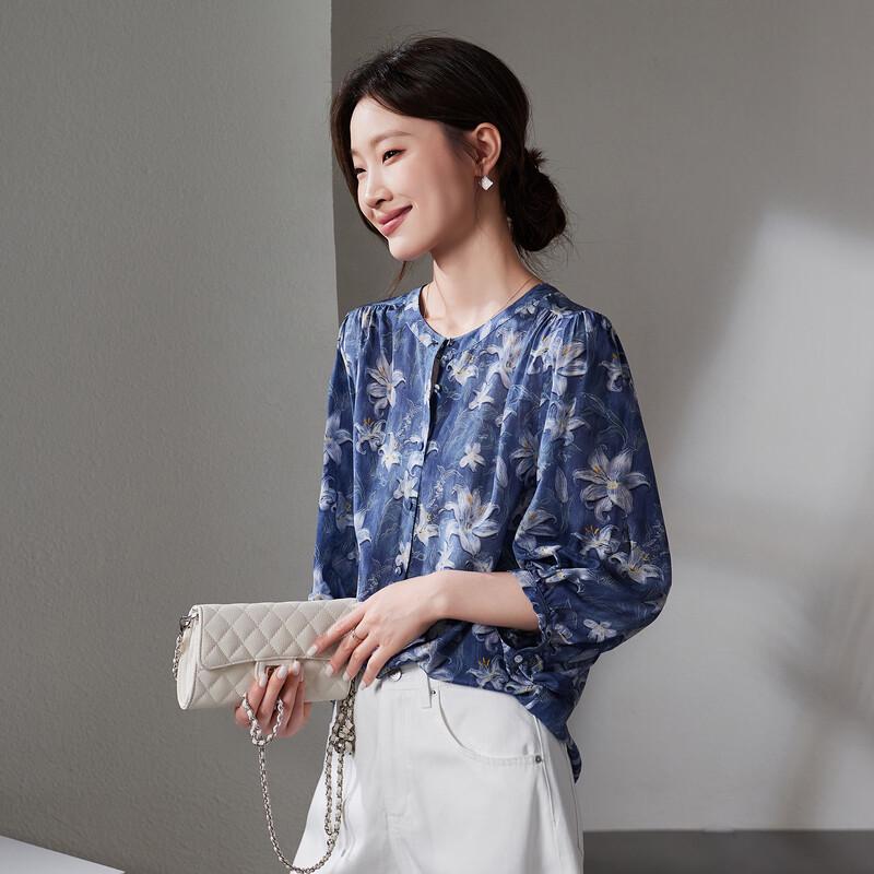 SOFSIL Lily Print Silk Blouse