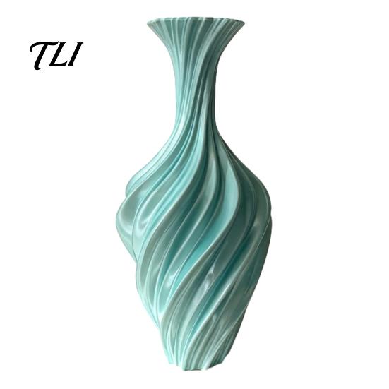 Kreatives Geschenk für Gartenliebhaber 3D-gedruckte dekorative Vase, verdrehtes Wirbeldesign, minimalistischer Tisch-Pflanzenbehälter, Hydroponik-Blume für Zuhause