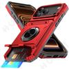 Militärpanzer Anti-Fall Schutzhülle für iPhone 17 Pro Max Air 14 15 Plus 13 16 Pro Magnetischer Ringständer Kartenfach Handyhülle