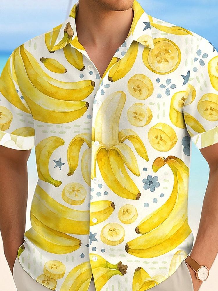 Hawaiian-style 3D Pineapple Printed Men s Shirt Beach And Sand Dune Men s Short-sleeved Shirt Summer Daily Casual Men s Shirt S