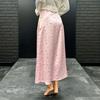 2026 Satin Printed Skirts Women High Waist Long Skirts Summer Midi A-line Skirts Women Office Elegant Women's Loose Skirts