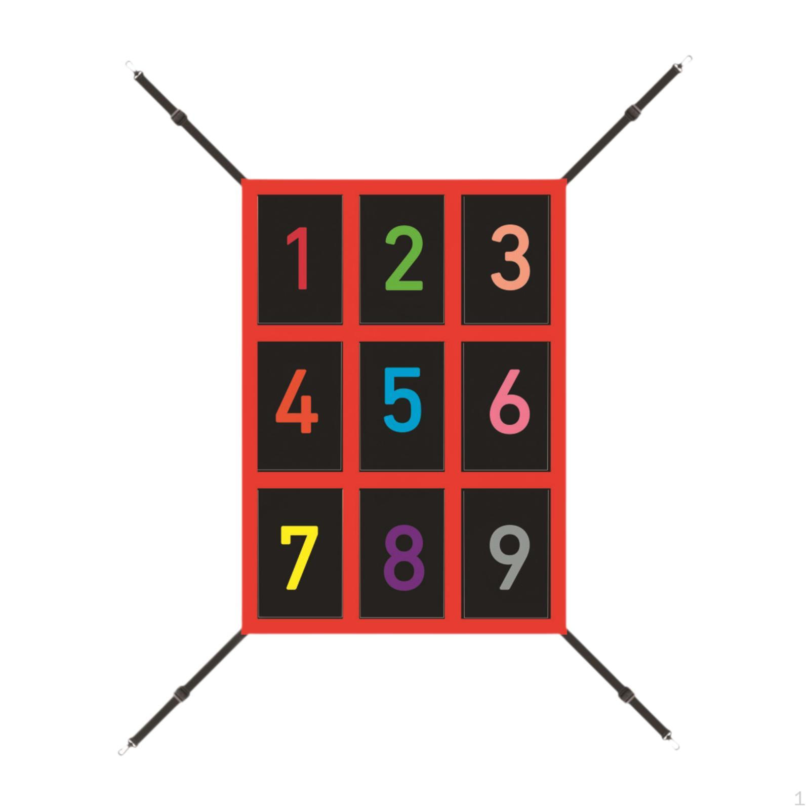 Pitching Net with Strike Zone, Numbered Adjustable Zone Target, 9 Pocket