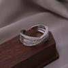 Copper Zircon Adjustable Engagement Rings For Women Wedding Elegant Jewelry Ladies Accessories Gifts R13412