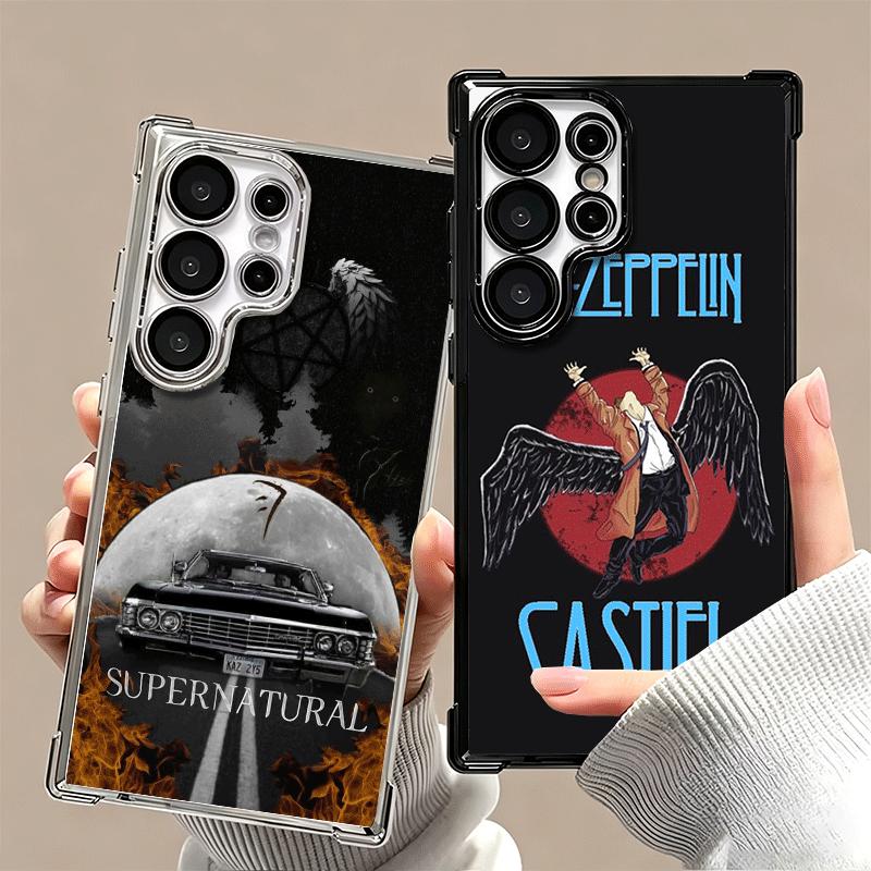 Angel Castiel Supernatural Plating Phone Case For Samsung Galaxy S24 S25 FE S26 Edge S23 Ultra S22 S21 Plus S20 Anti-Fall Airaba