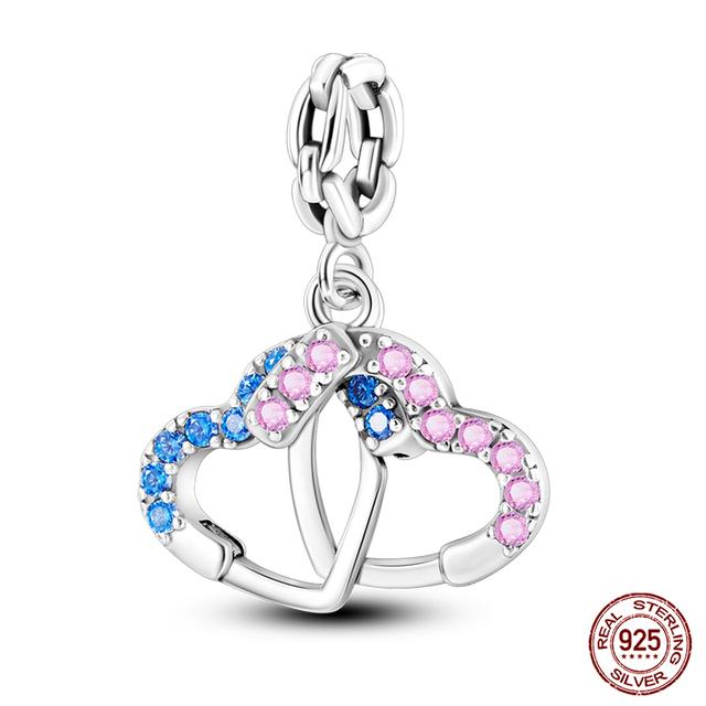 Moda 925 Prata Esterlina Bolsa Bagagem Charms Contas Fit Fasion 925 Pulseiras Finas Aniversário DIY Jóias Fazendo