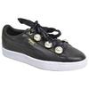 Puma Basket Bling Ribbon Low Top Sneakers Women Sneakers Black 366732-04