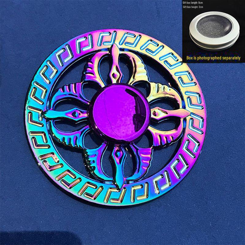 Leuchtendes, buntes Fingergyroskop aus Metall – cooles Dekompressionsspielzeug als Geschenk für Jungen und Schüler