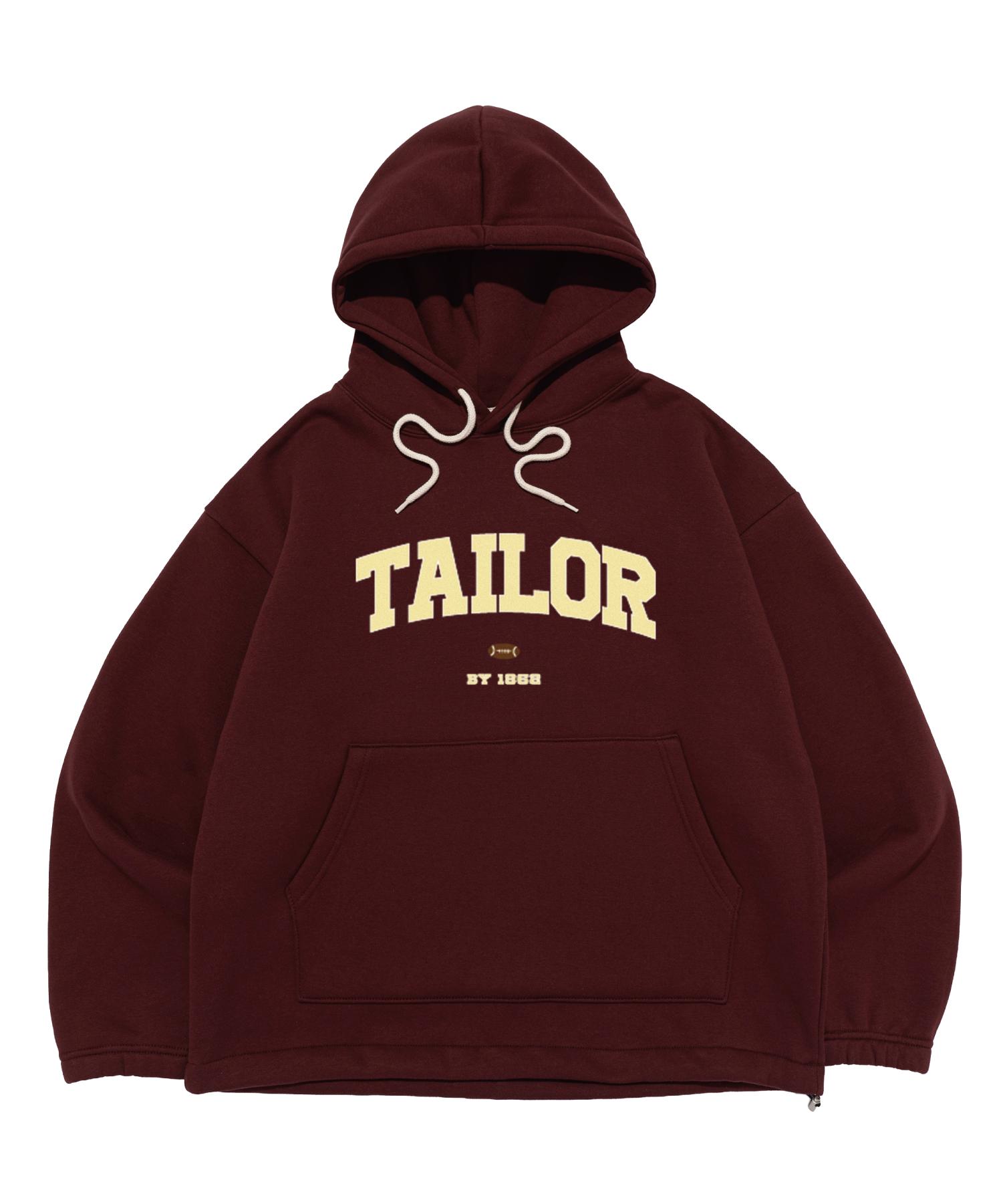 Taylor Studio Bold Symbol Logo String Hoodie (Wine) Brushed 01