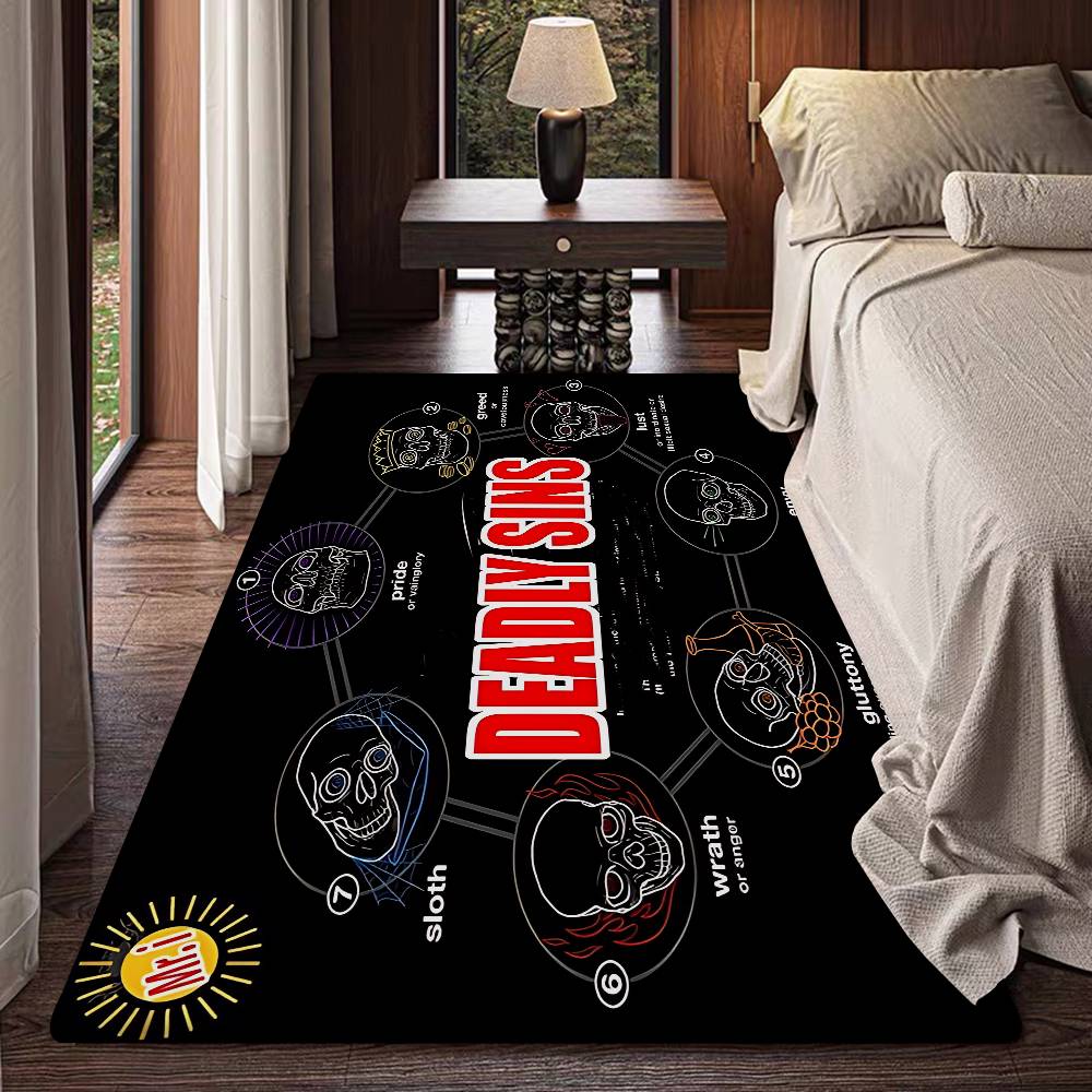 THE Seven Deadly Sins Anime Floor Mat INS Style Soft Bedroom Floor House Laundry Room Mat Anti-skid Bedside Area Rugs