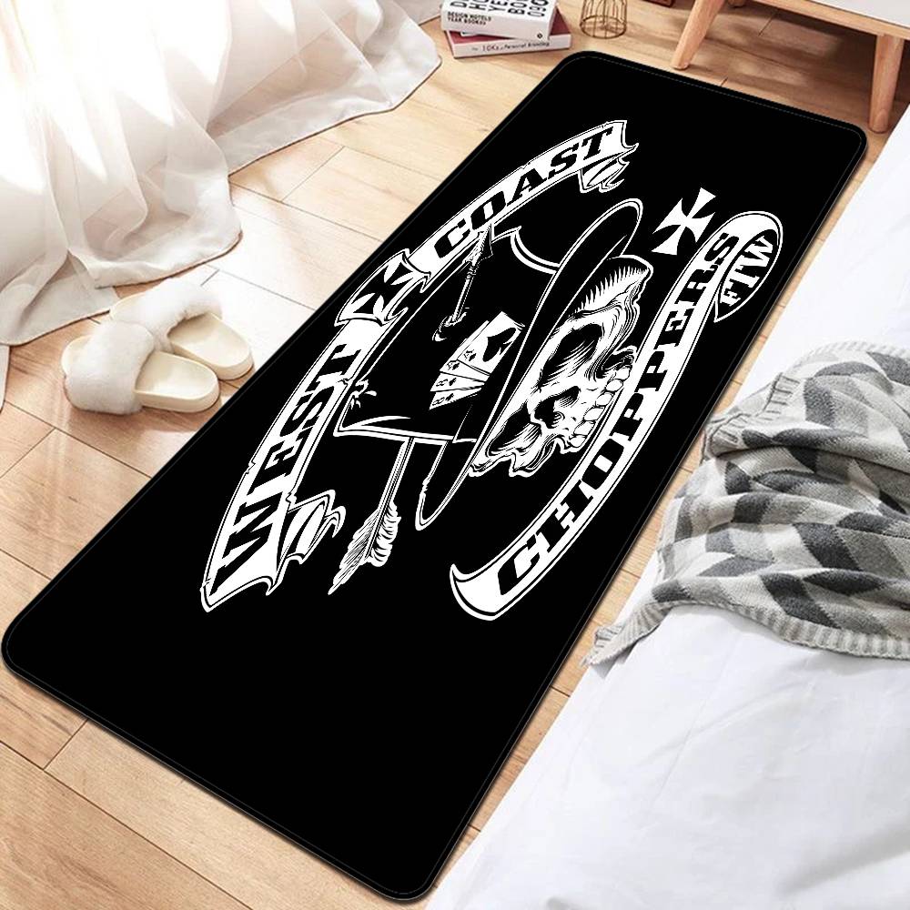 West C-Coast C-Choppers Floor Mat Anti-slip Absorb Water Long Strip Cushion Bedroon Mat Alfombra