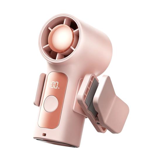 Mini Portable Clip-on Fan LED Display 6 Speed Cooling Fan with Detachable Clip Electric