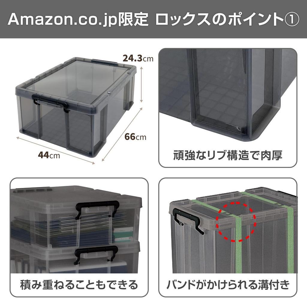 Tenma Clear Black Storage Box That Blends In with Your Made In Disaster Prevention ROX Storage Case That Combines Transparency and Container Box ROX