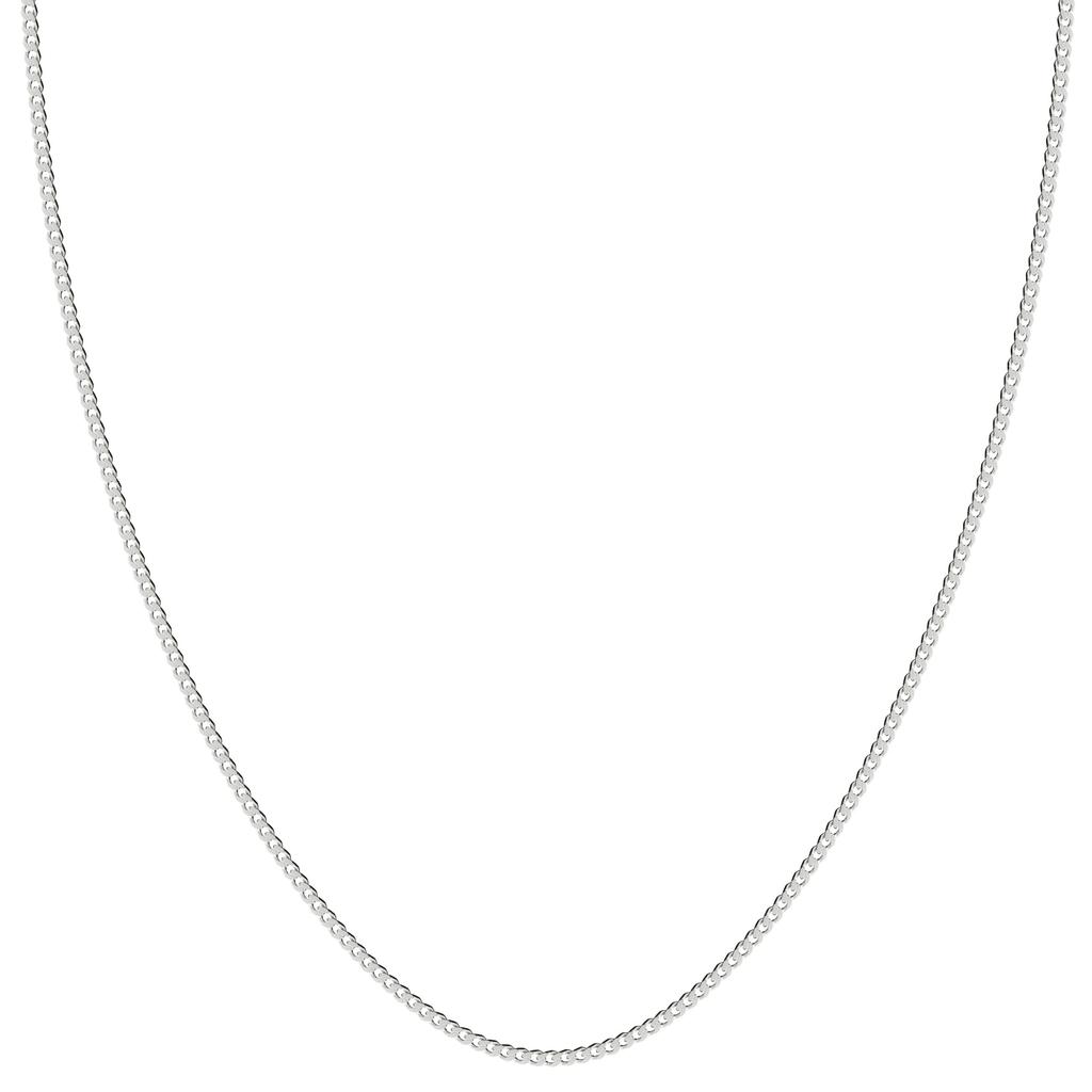 Gin no Silver 925 Curb Long Chain Necklace for Men and Chain Only [Shinjuku Kura] Double-Cut Chain, Approx. 1.7mm Wide, 38-70cm (70cm), Women,