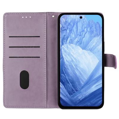 Etui portfelowe na telefon Google Pixel 9 Pro/Pixel 9 Skórzane etui z klapką z nadrukiem motyla i kwiatów