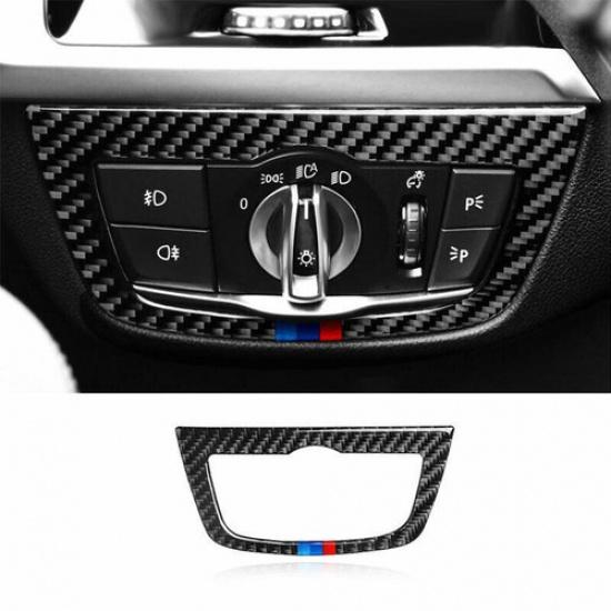 Real Carbon Fiber Function Control Button Frame Trim For BMW X3 G01 X4 2018-