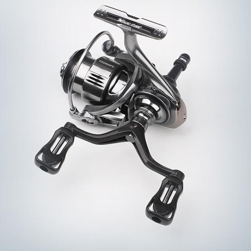 IOSN Карбоновая Ультралегкая Спиннинговая Рыболовная Катушка 1000S Shallow Spool, Double Handle, Balance Bar