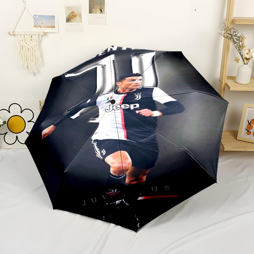 Cristiano Ronaldo Juventus Portable Automatic Umbrella Compact & Durable 8-Rib Design Foldable Design for Outdoor Daily Use Compact Folding Umbrella