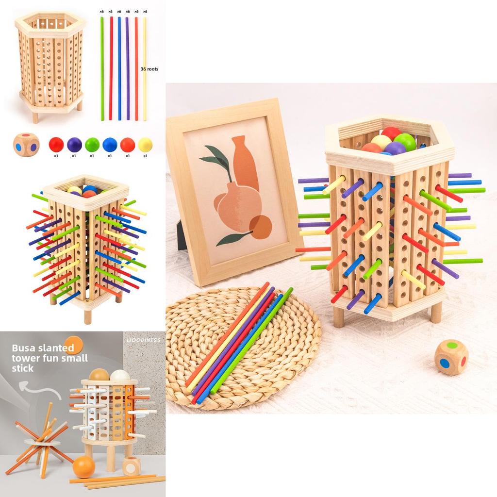 Wooden Stick Montessori Puzzle Toy For Kids Educational Game Board Fun Activity