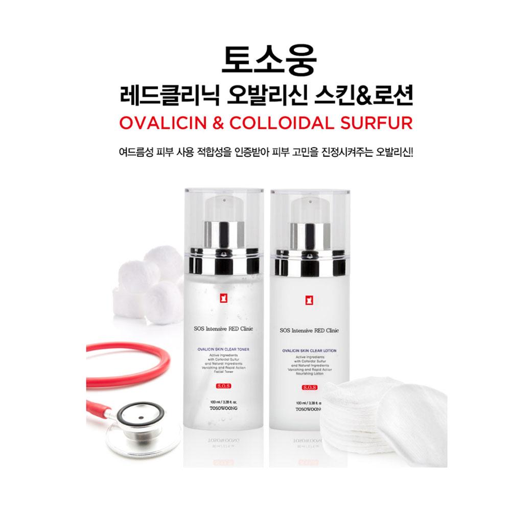TOSOWOONG SOS Intensive Red Clinic Ovalicin Skin Clear Toner 80ml
