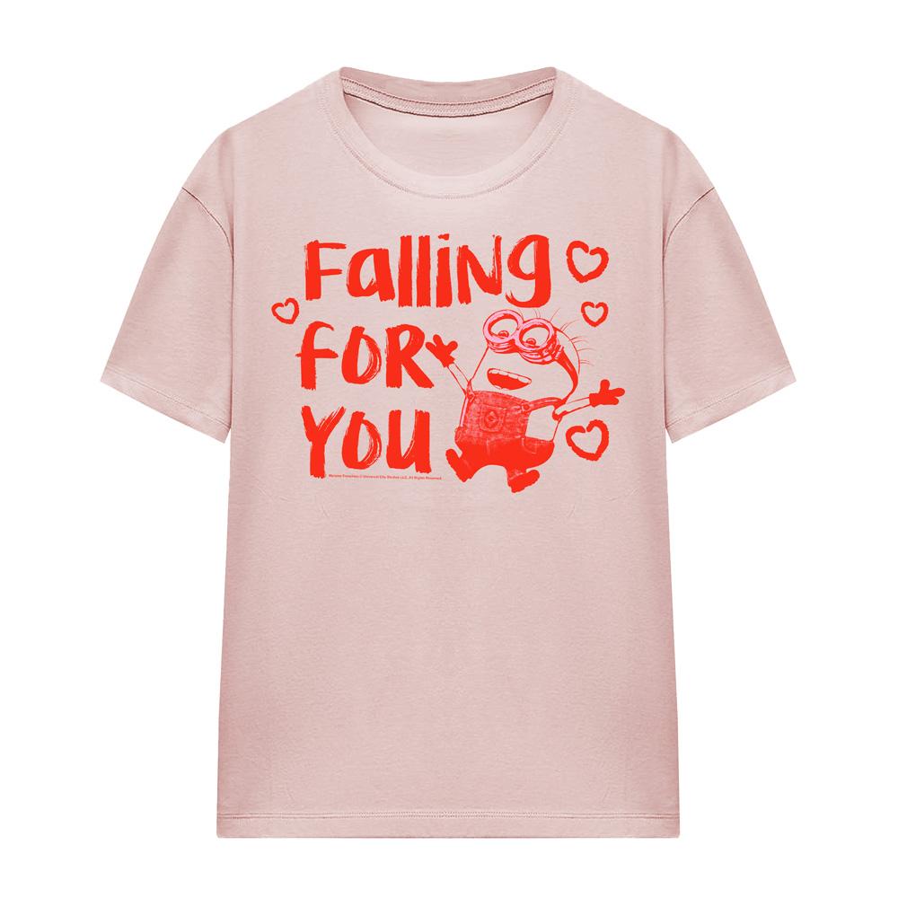 Minions Unisex Adult Falling For You Ladies T-Shirt