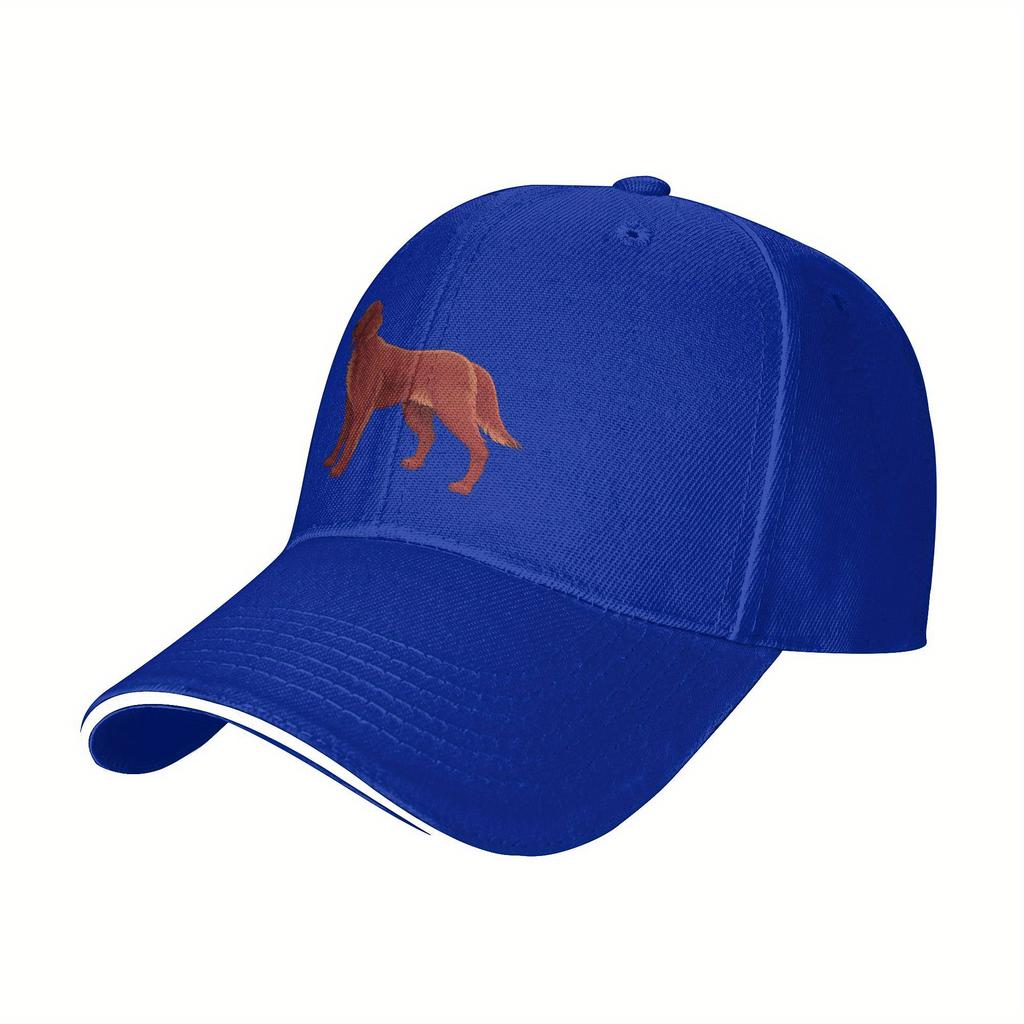 1 Irish Setter Baseballkappe Verstellbarer Snap Leichter Polyester Handwaschbar Schwarz mit oranger Hunde-Silhouette