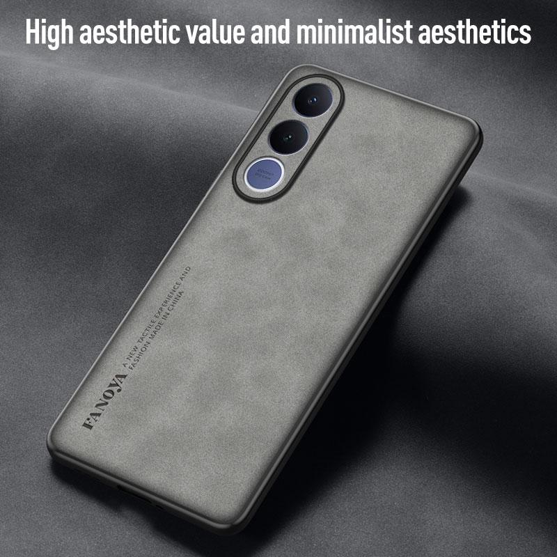 EUCAGR Hülle Für Vivo V70 FE V70FE Schafsleder PU-Leder Rückseitenschutz Anti-Drop Hülle Für Vivo V70 Elite Schutz Funda