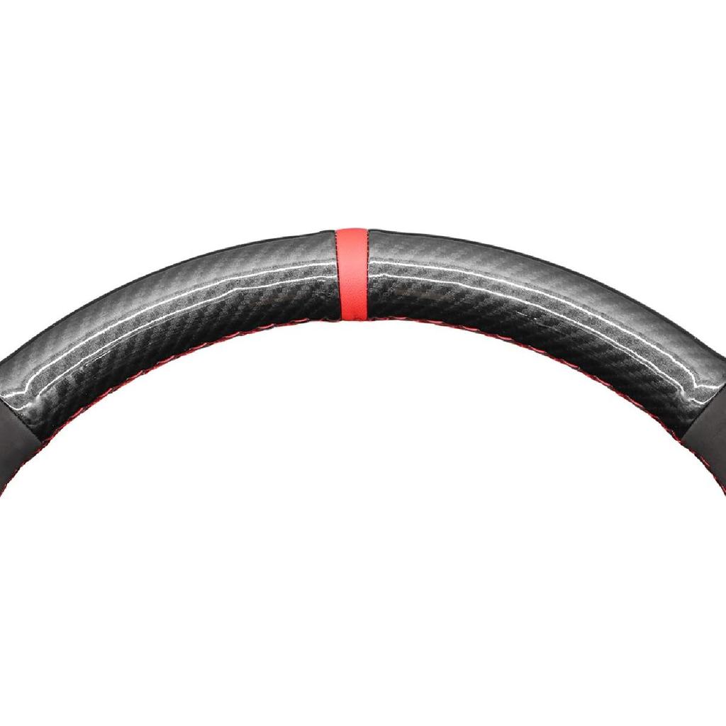 MEWANT Steering Wheel Covers Hand Sewing Customized Black PU Carbon Fiber and Suede Car Steering Wheel Wrap for Infiniti FX FX35 FX45 2003-2008