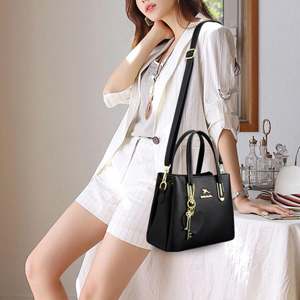 New Large Capacity Shoulder Crossbody Bags for Women  Brand Designer Purses and Handbags Leather Vintage Messenger HandBags