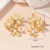 Bohemian Dangle Earrings Female Romantic Three Camellia Flower Korean Earrings for Women Luxury Designer Fashion Jewelry