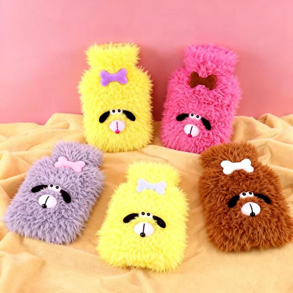 Cute Cartoon Monster PVC Hot Water Bag for Abdomen and Bed, Explosion-Proof