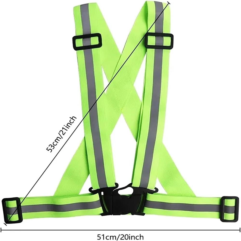 1PCS Reflective Running Vest, Elastic Adjustable Reflective Vest Gear High Vis Running Vest  for Night Cycling,Hiking, Jogging,Dog Walking