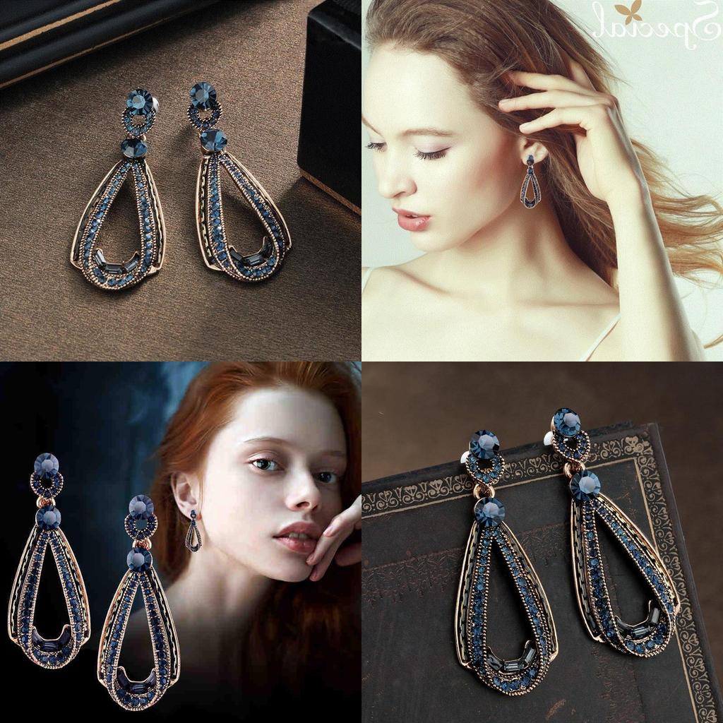 Fashion Court Retro Dropshaped Earrings For Women With Elegant And Wild Style