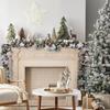 9ft Pre-lit Christmas Garland with Lights, Pine & Berry for Mantle, Fireplace, Stairs, Indoor Outdoor Decor