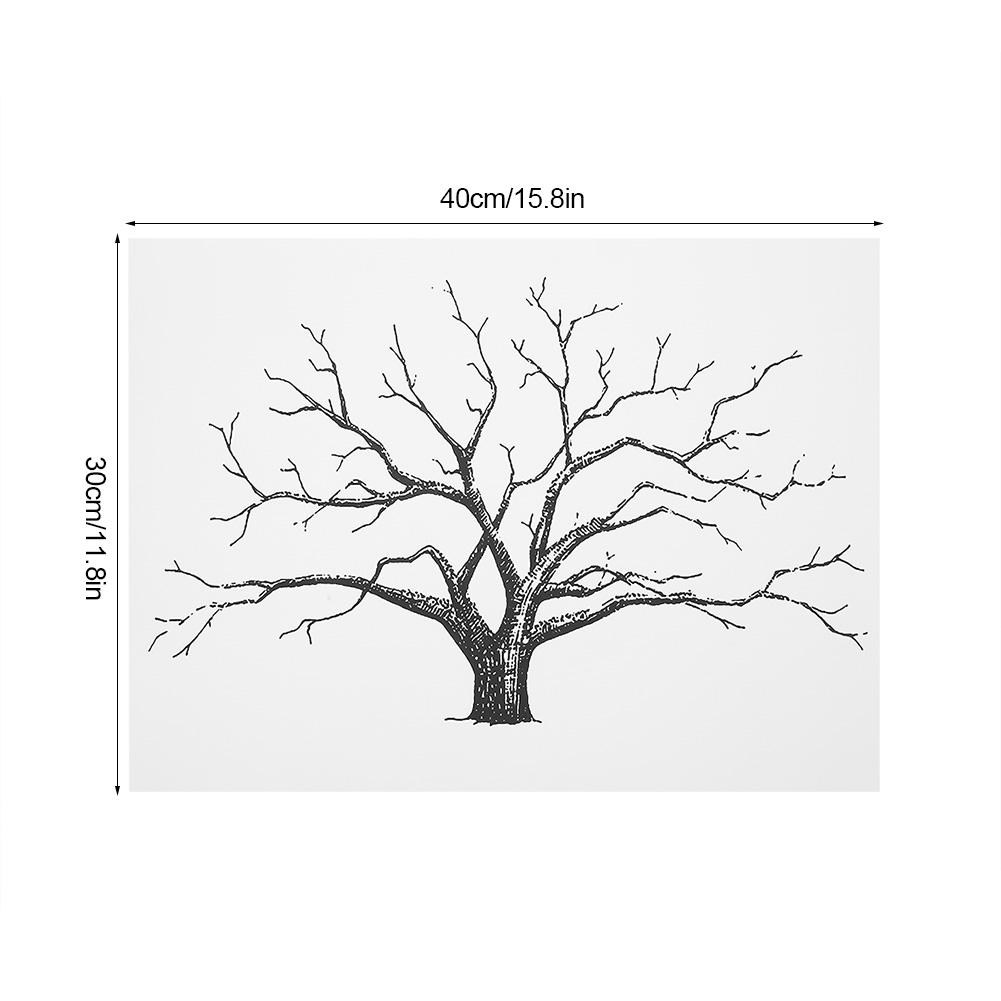 30x40cm Pittura a Impronta Digitale Fai-da-te per Matrimoni e Feste Albero delle Firme per Ospiti Decorazione per la Casa con Tampone d'Inchiostro