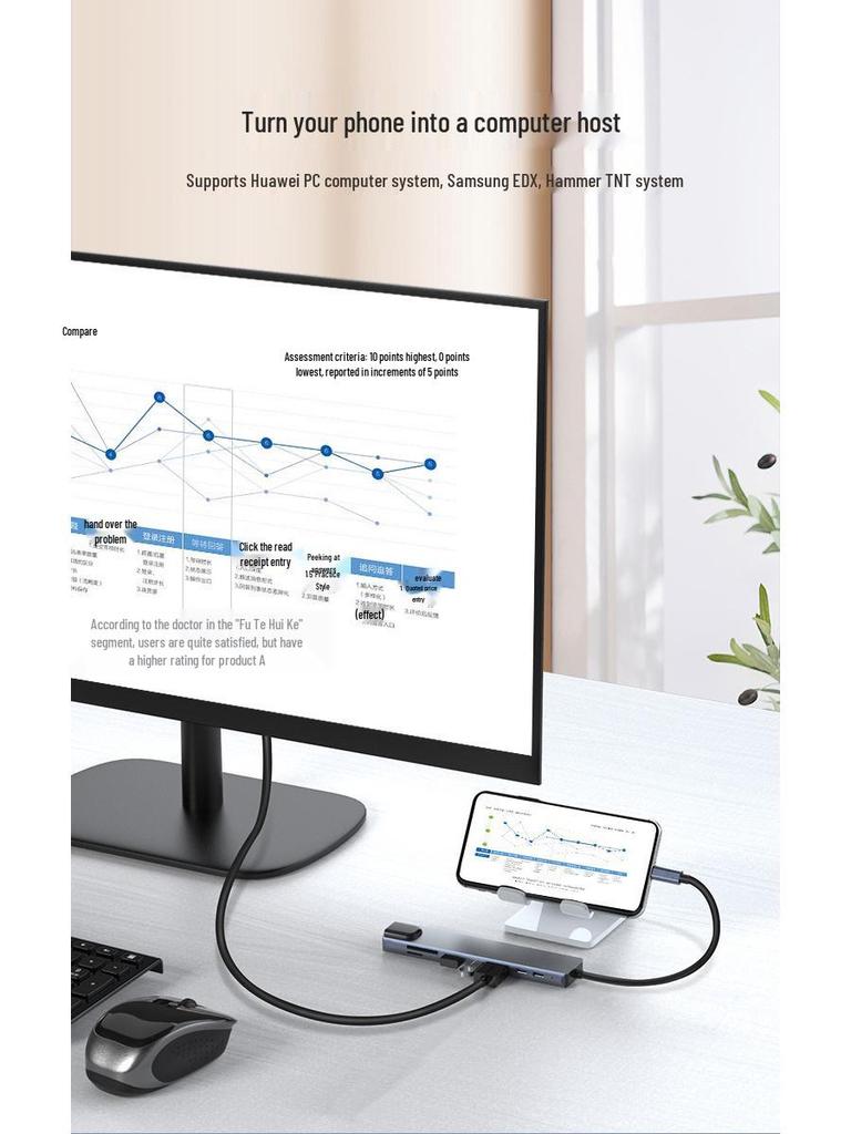 8-in-1 Expansion Dock for Apple Laptops: Multi-Port Hub with USB, Network, Type-C, and Card Reader Support
