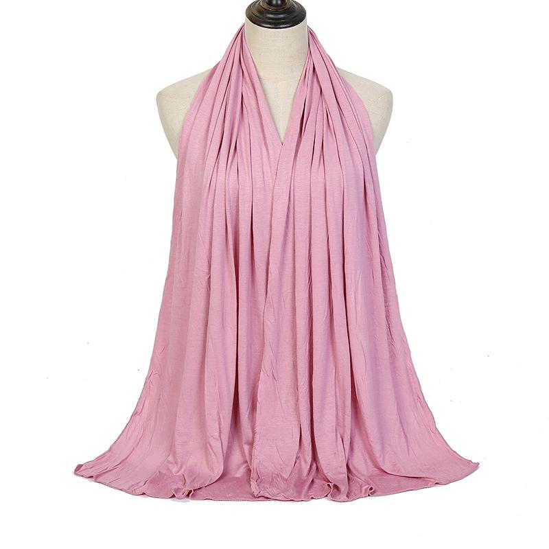 Modal Cotton Jersey Hijab Scarf For Women Stretch Shawl Plain Muslim Headband Fashion Solid Color Long Muffler 170*60cm