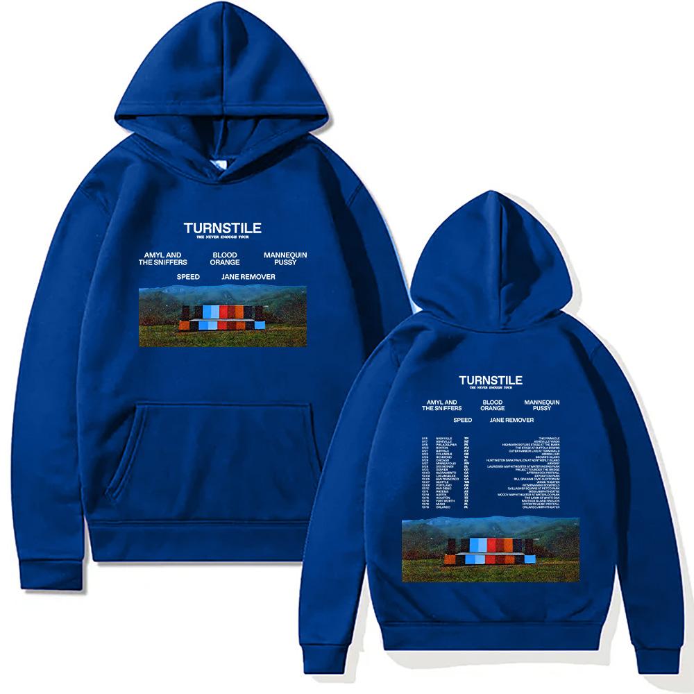 Turnstile Band Hoodies Turnstile The Never Enough Tour 2025 Sweatshirt Unisex Hip Hop Rock Street Pullovers Two Sides Streetwear