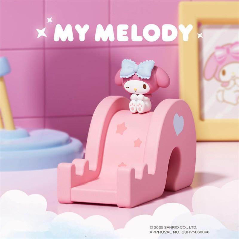 Sanrio Kuromi & My Melody Phone Holder: Cute Cartoon Desktop Ornament