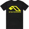 Anjunabeats Weißer Schriftzug T-Shirt Liebe Herren Rundhals Schwarz