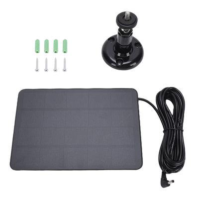 Κάμερα Ασφαλείας Ηλιακό Πάνελ Εξοικονόμηση Ενέργειας Υψηλής Απόδοσης 4W Ηλιακός Φορτιστής Πάνελ με Βάση για Εξωτερικό Μαύρο