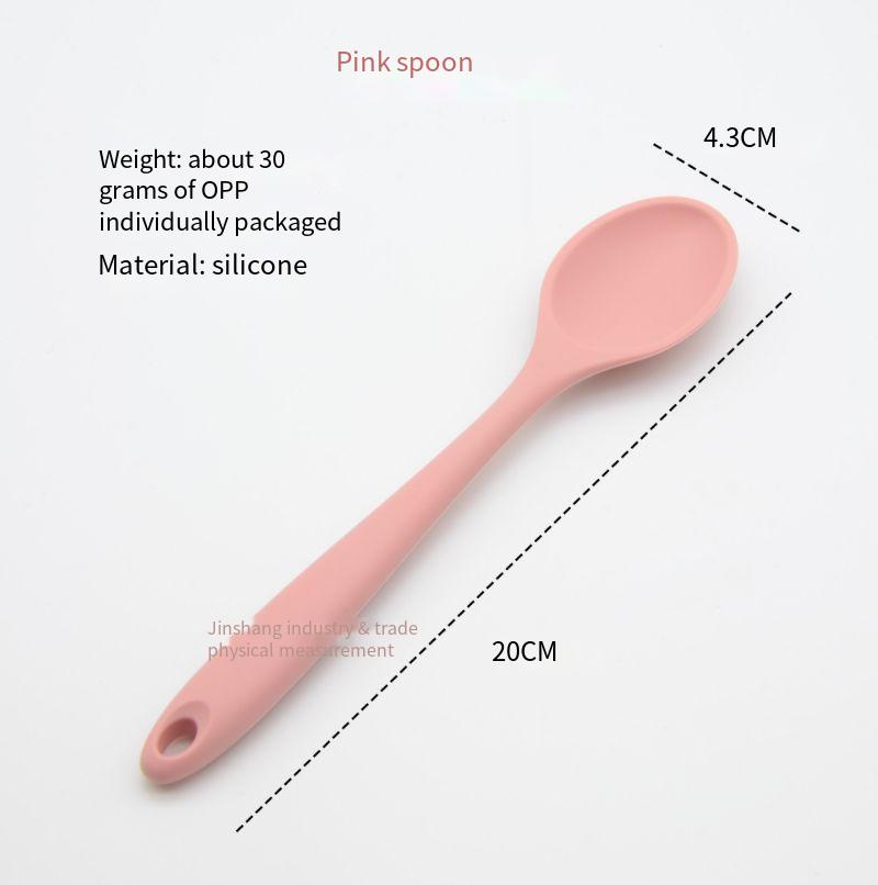 Food-grade silicone spoon for children s safety, high temperature resistant non-stick pot, student spoon for baby food supplemen